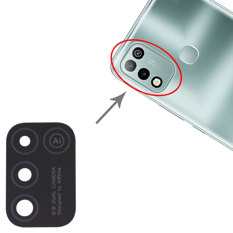 For Infinix Hot 10 Play/Smart 5 India X688C X688B X688C 10pcs Back Camera Lens - Camera Parts by PMc TechLife | Online Shopping South Africa | PMc TechLife | Buy Now Pay Later Mobicred