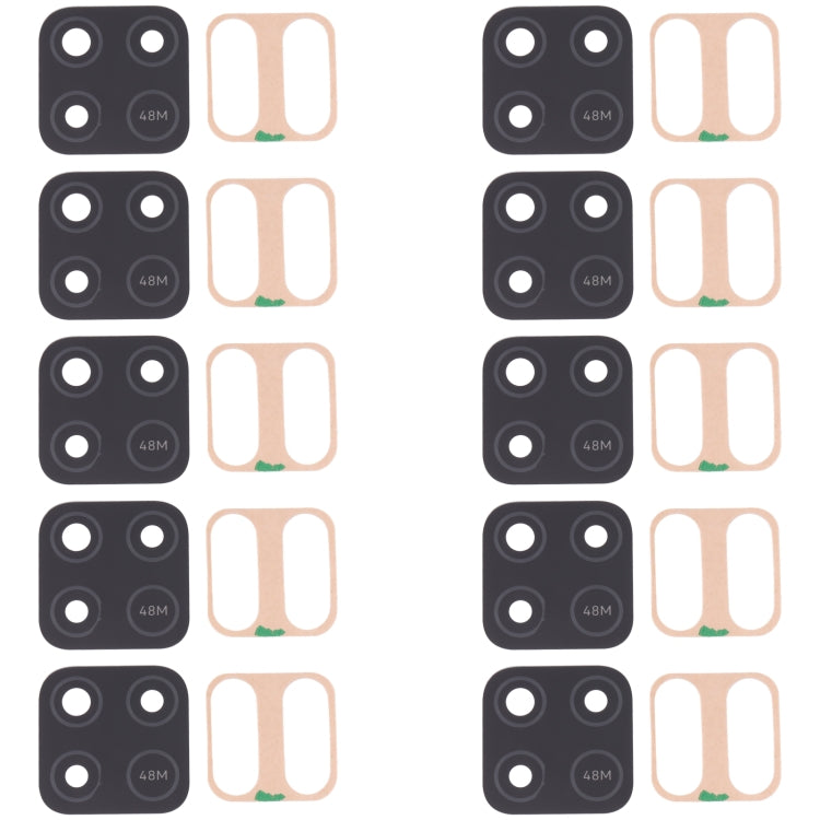 For Infinix Hot 10s/Hot 10T X689B X689 X689D X689C 10pcs Back Camera Lens - Camera Parts by PMc TechLife | Online Shopping South Africa | PMc TechLife | Buy Now Pay Later Mobicred