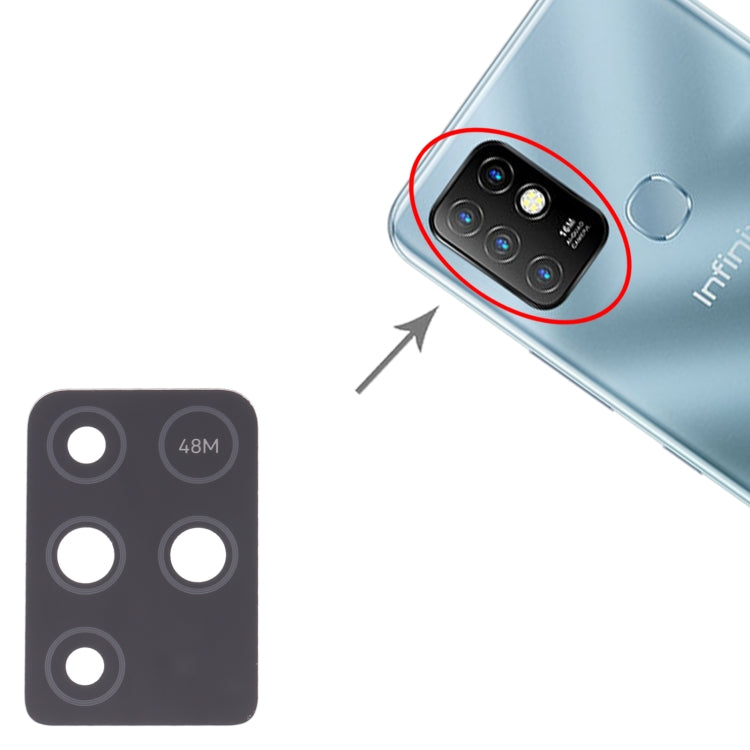 For Infinix Note 10 X693 10pcs Back Camera Lens - Camera Parts by PMC TechLife | Online Shopping South Africa | PMC TechLife | Buy Now Pay Later Mobicred