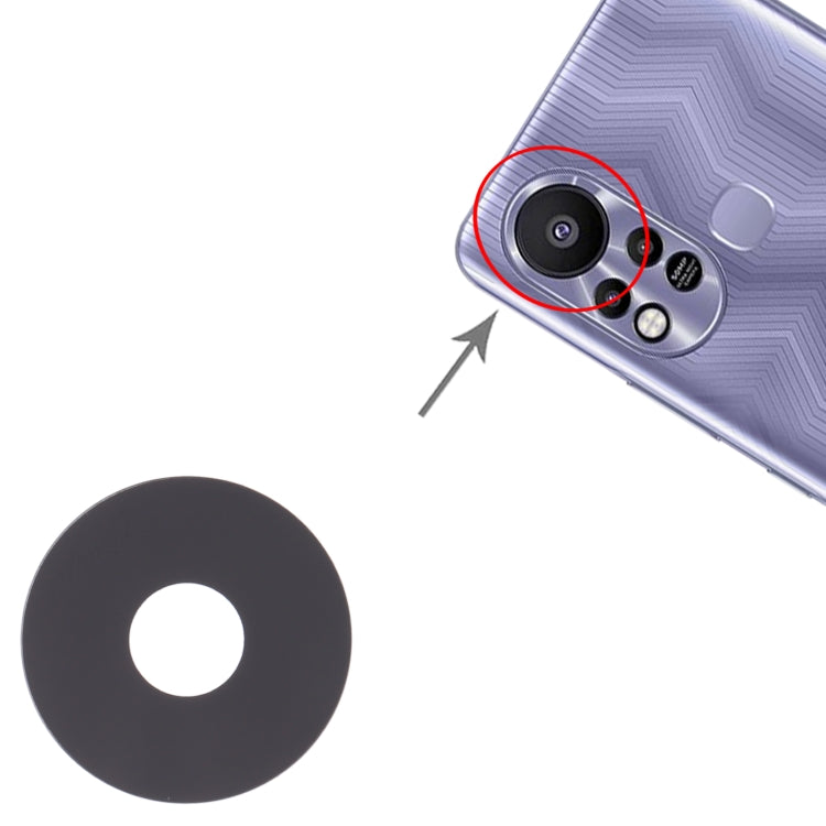 For Infinix Hot 11s X6812 X6812B 10pcs Back Camera Lens - Camera Parts by PMc TechLife | Online Shopping South Africa | PMc TechLife | Buy Now Pay Later Mobicred