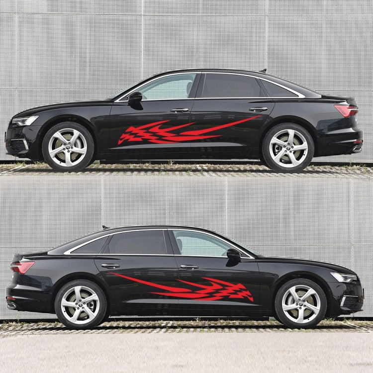 2 PCS/Set D-468 Checkered Totem Pattern Car Modified Decorative Sticker(Red) - Decorative Sticker by PMC Jewellery | Online Shopping South Africa | PMC Jewellery | Buy Now Pay Later Mobicred