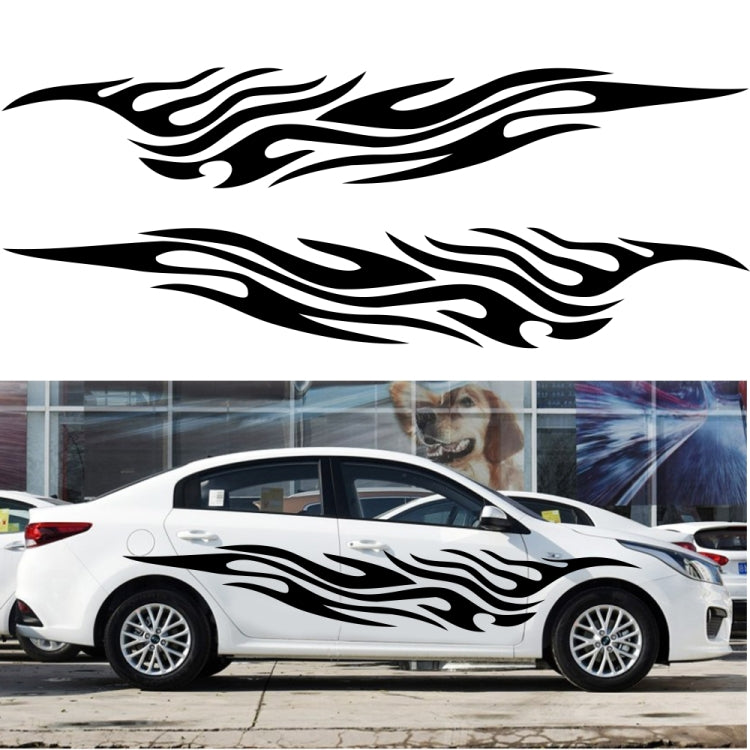 2 PCS/Set D-476 Fire Element Pattern Car Modified Decorative Sticker(Black) - Decorative Sticker by PMC TechLife | Online Shopping South Africa | PMC TechLife | Buy Now Pay Later Mobicred