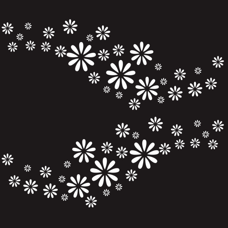 2 PCS/Set D-483 Flower Pattern Car Modified Decorative Sticker(White) - Decorative Sticker by PMC TechLife | Online Shopping South Africa | PMC TechLife | Buy Now Pay Later Mobicred
