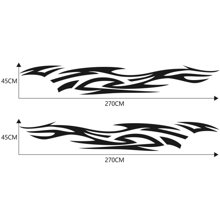 2 PCS/Set D-521 Fire Totem Pattern Car Modified Decorative Sticker(Black) - Decorative Sticker by PMC TechLife | Online Shopping South Africa | PMC TechLife | Buy Now Pay Later Mobicred