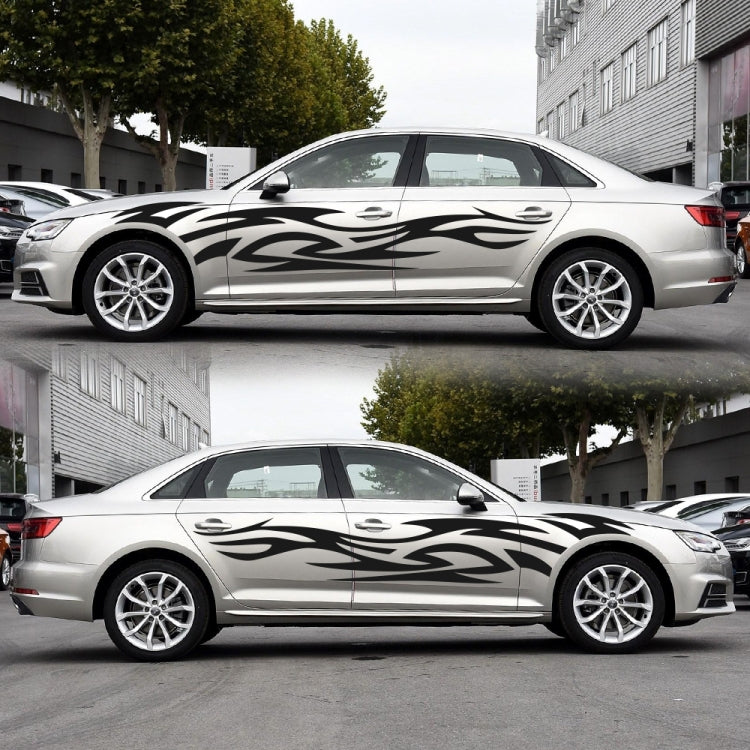 2 PCS/Set D-521 Fire Totem Pattern Car Modified Decorative Sticker(Black) - Decorative Sticker by PMC TechLife | Online Shopping South Africa | PMC TechLife | Buy Now Pay Later Mobicred