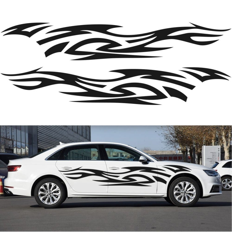 2 PCS/Set D-521 Fire Totem Pattern Car Modified Decorative Sticker(Black) - Decorative Sticker by PMC TechLife | Online Shopping South Africa | PMC TechLife | Buy Now Pay Later Mobicred
