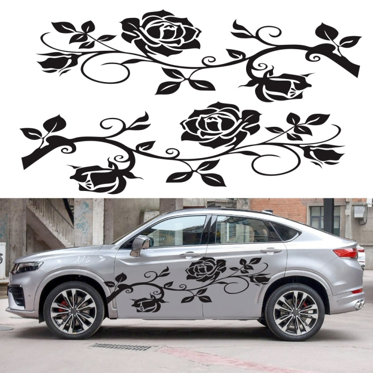 2 PCS/Set D-545 Rose Pattern Car Modified Decorative Sticker(Purple) - Decorative Sticker by PMC TechLife | Online Shopping South Africa | PMC TechLife | Buy Now Pay Later Mobicred