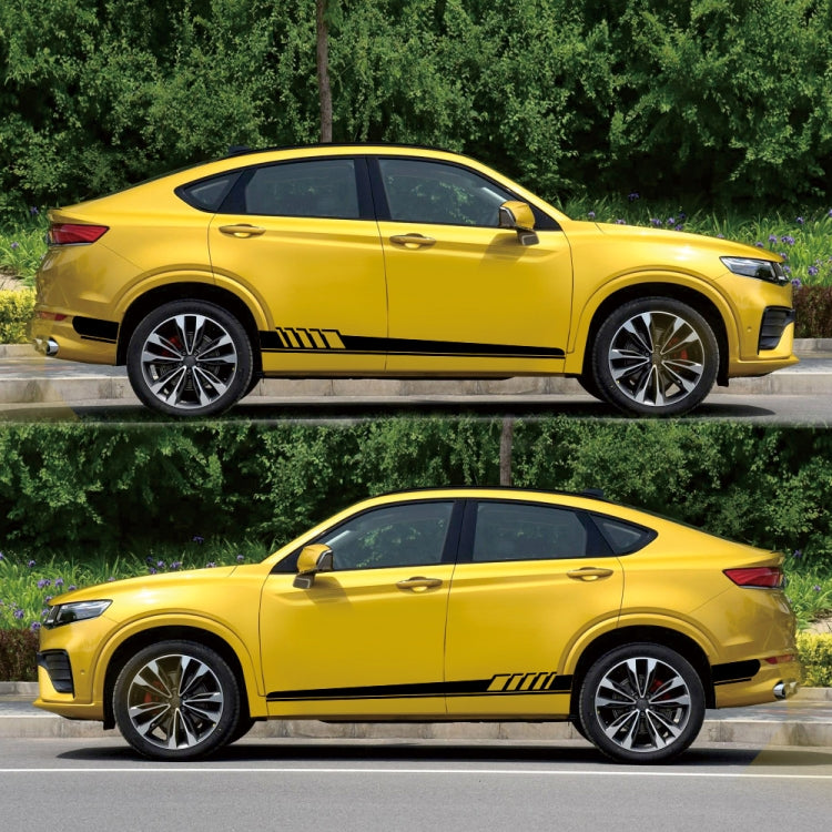 2 PCS/Set D-608 Stripe Pattern Car Modified Decorative Sticker(Black) - free shipping - PMC Jewellery - Order now!