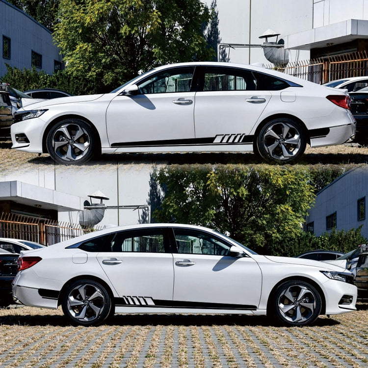 2 PCS/Set D-608 Stripe Pattern Car Modified Decorative Sticker(Black) - free shipping - PMC Jewellery - Order now!