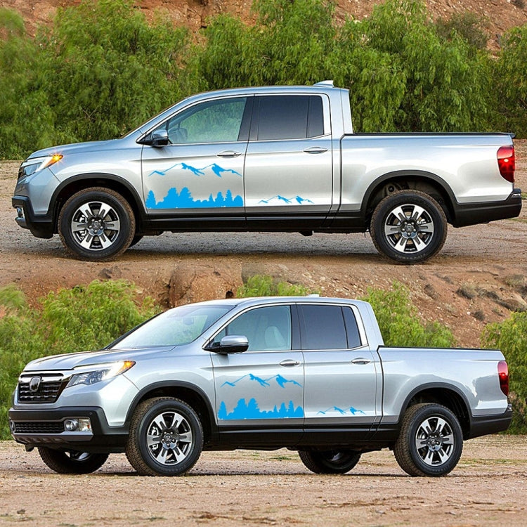 2 PCS/Set D-684 Mountain Totem Pattern Car Modified Decorative Sticker(Blue) - Decorative Sticker by PMC Jewellery | Online Shopping South Africa | PMC Jewellery | Buy Now Pay Later Mobicred