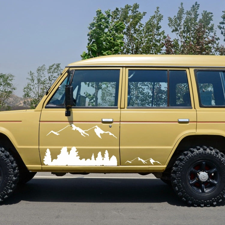 2 PCS/Set D-684 Mountain Totem Pattern Car Modified Decorative Sticker(White) - Decorative Sticker by PMC Jewellery | Online Shopping South Africa | PMC Jewellery | Buy Now Pay Later Mobicred