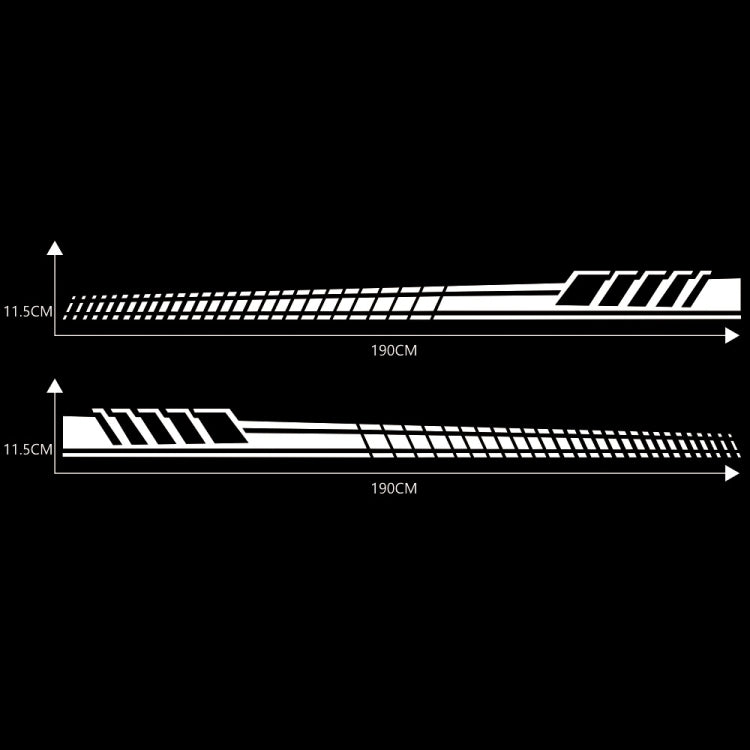 2 PCS/Set D-707 Striped Totem Pattern Car Modified Decorative Sticker(White) - Decorative Sticker by PMC TechLife | Online Shopping South Africa | PMC TechLife | Buy Now Pay Later Mobicred
