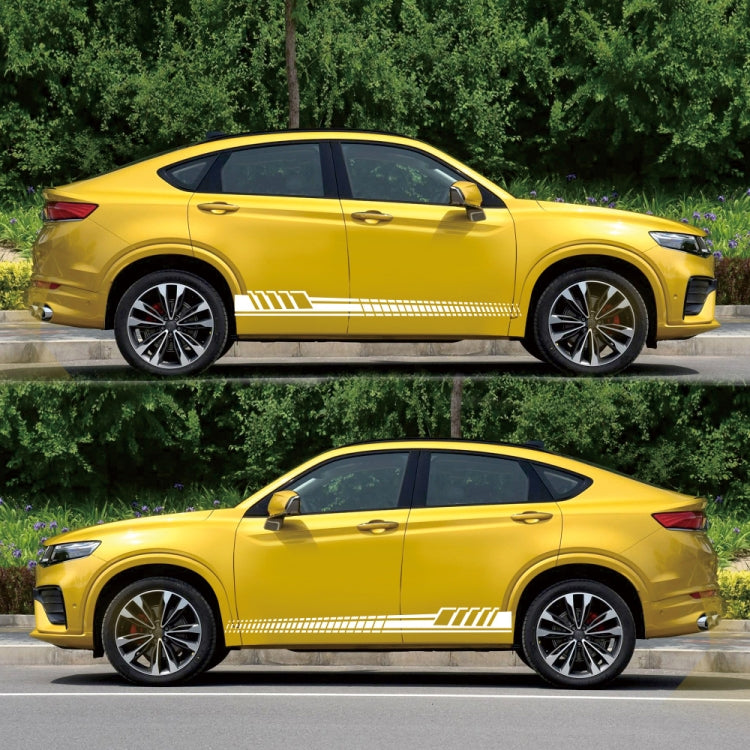 2 PCS/Set D-707 Striped Totem Pattern Car Modified Decorative Sticker(White) - Decorative Sticker by PMC TechLife | Online Shopping South Africa | PMC TechLife | Buy Now Pay Later Mobicred