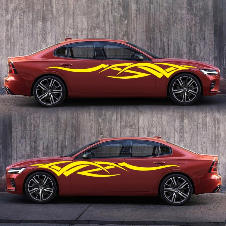 2 PCS/Set D-731 Totem Pattern Car Modified Decorative Sticker(Yellow) - Decorative Sticker by PMC TechLife | Online Shopping South Africa | PMC TechLife | Buy Now Pay Later Mobicred