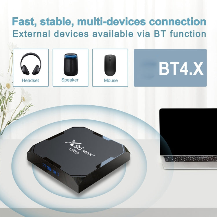 X96 Max+ Ultra 4GB+32GB Amlogic S905X4 8K Smart TV BOX Android 11.0 Media Player, Plug Type:AU Plug - Others by PMC TechLife | Online Shopping South Africa | PMC TechLife | Buy Now Pay Later Mobicred