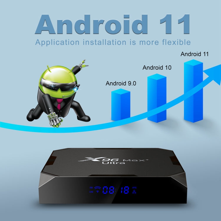 X96 Max+ Ultra 4GB+64GB Amlogic S905X4 8K Smart TV BOX Android 11.0 Media Player, Plug Type:UK Plug - Others by PMC TechLife | Online Shopping South Africa | PMC TechLife | Buy Now Pay Later Mobicred