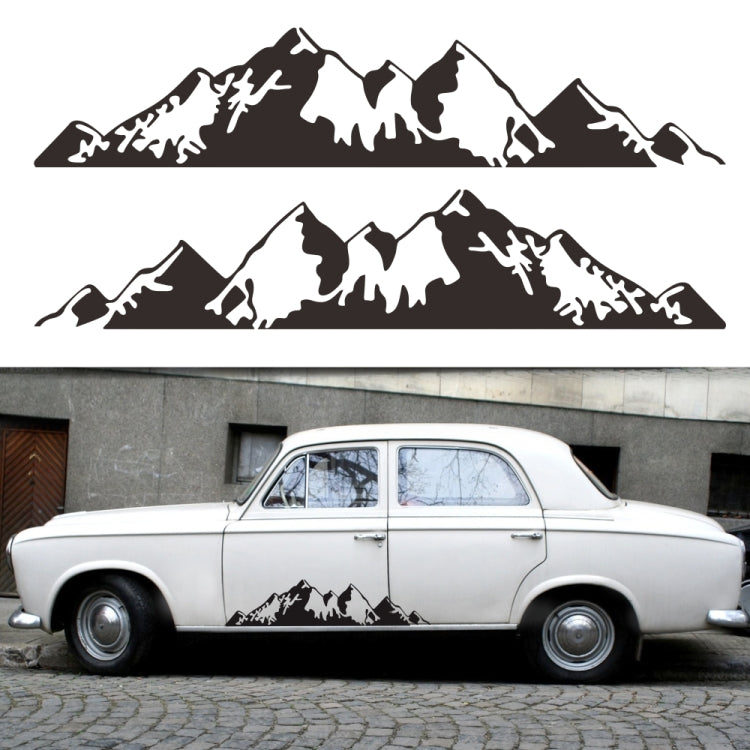 2 PCS/Set D-750 Mountain Pattern Car Modified Decorative Sticker(Black) - Decorative Sticker by PMC TechLife | Online Shopping South Africa | PMC TechLife | Buy Now Pay Later Mobicred