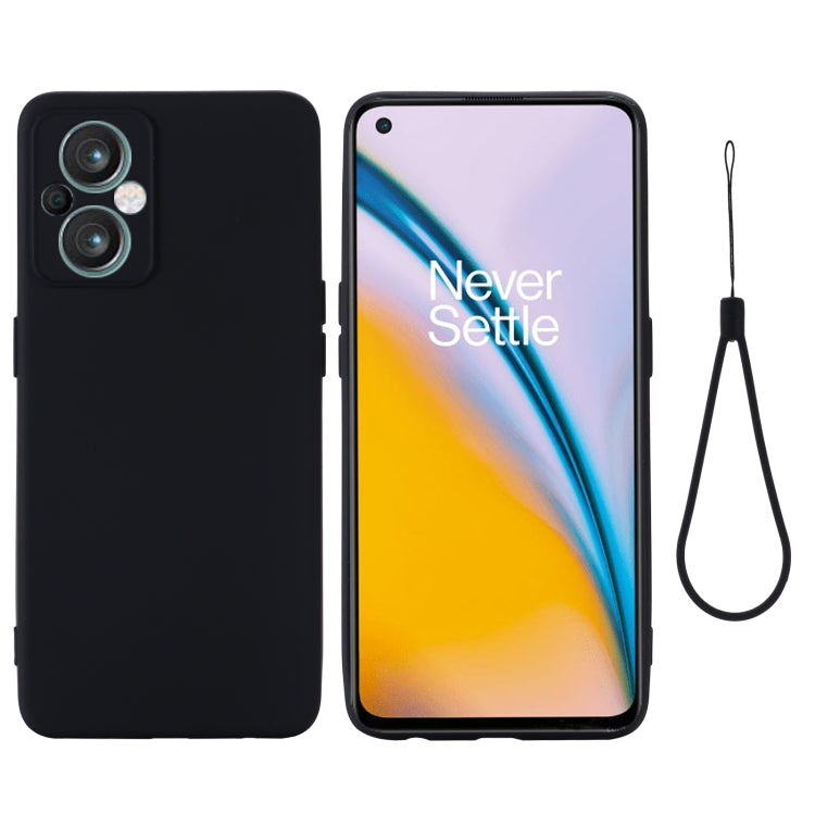 For OPPO A96 5G/Reno7 Z 5G Global/ Reno7 Lite 5G/F21 Pro 5G Global/Reno8 Lite 5G Global Pure Color Liquid Silicone Shockproof Full Coverage Phone Case(Black) - OPPO Cases by PMC TechLife | Online Shopping South Africa | PMC TechLife | Buy Now Pay Later Mobicred