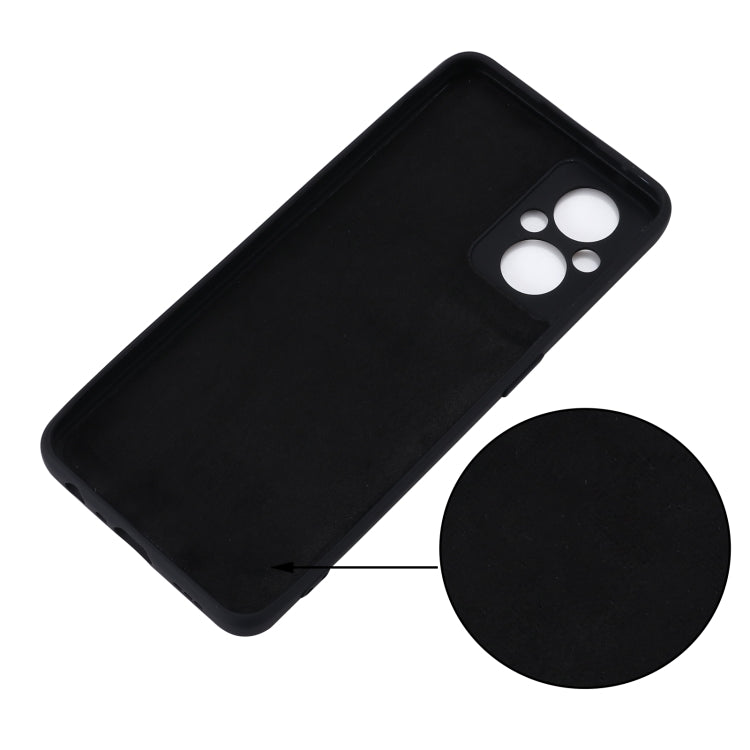 For OPPO A96 5G/Reno7 Z 5G Global/ Reno7 Lite 5G/F21 Pro 5G Global/Reno8 Lite 5G Global Pure Color Liquid Silicone Shockproof Full Coverage Phone Case(Black) - OPPO Cases by PMC TechLife | Online Shopping South Africa | PMC TechLife | Buy Now Pay Later Mobicred