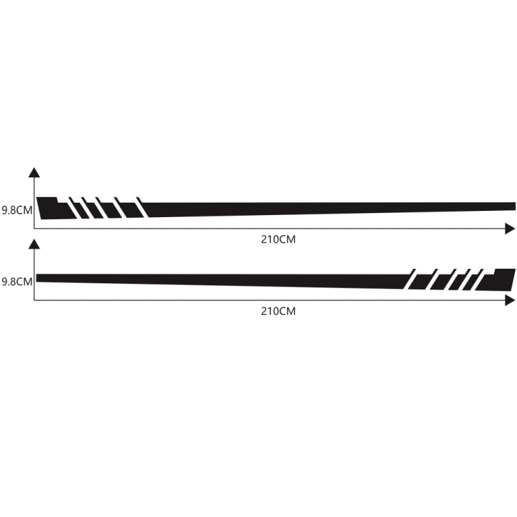 2 PCS/Set D-854 Stripe Pattern Car Modified Decorative Sticker(Black) - Decorative Sticker by PMC Jewellery | Online Shopping South Africa | PMC Jewellery | Buy Now Pay Later Mobicred