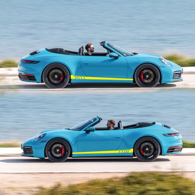 2 PCS/Set D-854 Stripe Pattern Car Modified Decorative Sticker(Yellow) - Decorative Sticker by PMC Jewellery | Online Shopping South Africa | PMC Jewellery | Buy Now Pay Later Mobicred