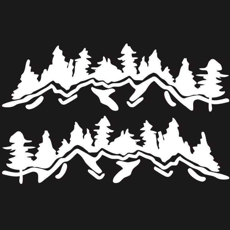 2 PCS/Set D-924 Mountain Woods Pattern Car Modified Decorative Sticker(White) - Decorative Sticker by PMC TechLife | Online Shopping South Africa | PMC TechLife | Buy Now Pay Later Mobicred