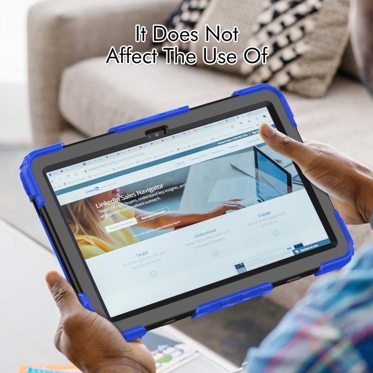 For Lenovo Tab M10 Plus 10.6 3rd Gen 2022 Silicone + PC Tablet Case(Black + Blue) - Lenovo by PMC TechLife | Online Shopping South Africa | PMC TechLife | Buy Now Pay Later Mobicred