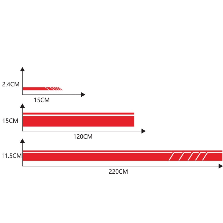 D-930 Lines Pattern Car Modified Decorative Sticker(Red) - free shipping - PMC TechLife - Order now!