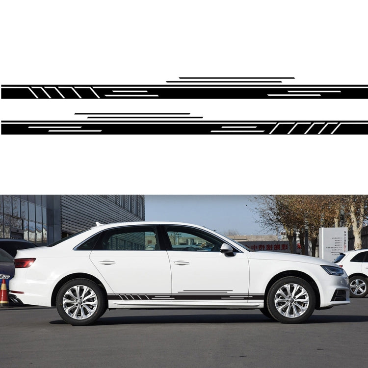 2 PCS/Set D-932 Stripe Pattern Car Modified Decorative Sticker(Black) - Decorative Sticker by PMC TechLife | Online Shopping South Africa | PMC TechLife | Buy Now Pay Later Mobicred