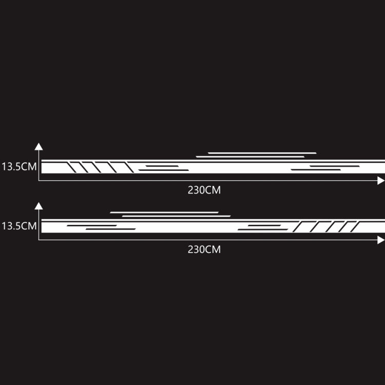 2 PCS/Set D-932 Stripe Pattern Car Modified Decorative Sticker(White) - Decorative Sticker by PMC TechLife | Online Shopping South Africa | PMC TechLife | Buy Now Pay Later Mobicred