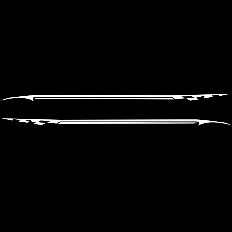 2 PCS/Set D-934 Waistline Pattern Car Modified Decorative Sticker(White) - Decorative Sticker by PMC TechLife | Online Shopping South Africa | PMC TechLife | Buy Now Pay Later Mobicred