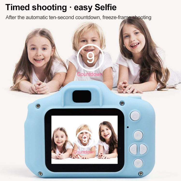 X2S 2.0 Inch LCD Screen Mini Children Camera Digital Camera, Resolution:HD Single Camera 1300W+ 32G Memory Card + Card Reader + Cartoon Stickers(Green) - Children Cameras by PMC TechLife | Online Shopping South Africa | PMC TechLife | Buy Now Pay Later Mobicred
