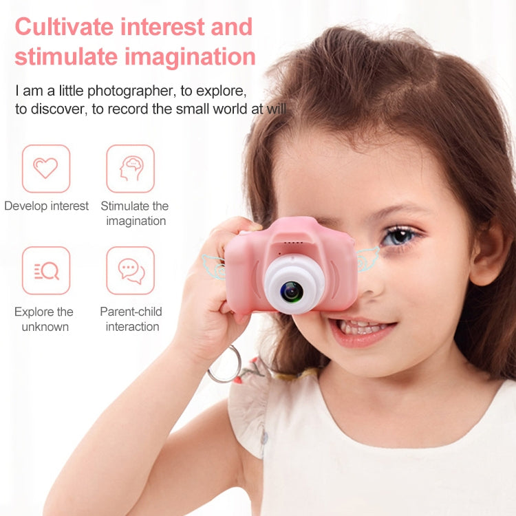 X2S 2.0 Inch LCD Screen Mini Children Camera Digital Camera, For:800W+32G Memory Card+Card Reader+Cartoon Sticker(Pink) - Children Cameras by PMC TechLife | Online Shopping South Africa | PMC TechLife | Buy Now Pay Later Mobicred