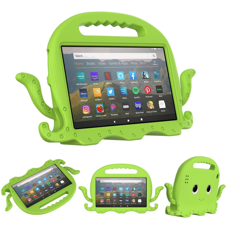 For Amazon Kindle Fire HD 7 2019 / 2017 / 2015 Octopus EVA Shockproof Tablet Case with Screen Film & Shoulder Strap(Grass Green) - Amazon by PMC TechLife | Online Shopping South Africa | PMC TechLife | Buy Now Pay Later Mobicred