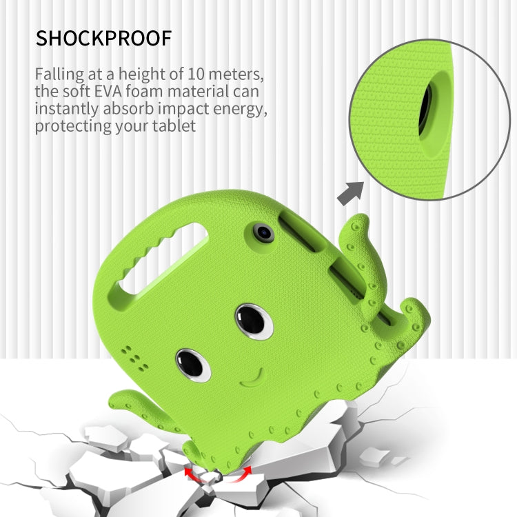 For Amazon Kindle Fire HD 7 2019 / 2017 / 2015 Octopus EVA Shockproof Tablet Case with Screen Film & Shoulder Strap(Grass Green) - Amazon by PMC TechLife | Online Shopping South Africa | PMC TechLife | Buy Now Pay Later Mobicred