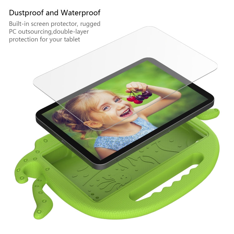 For Amazon Kindle Fire HD 7 2019 / 2017 / 2015 Octopus EVA Shockproof Tablet Case with Screen Film & Shoulder Strap(Grass Green) - Amazon by PMC TechLife | Online Shopping South Africa | PMC TechLife | Buy Now Pay Later Mobicred