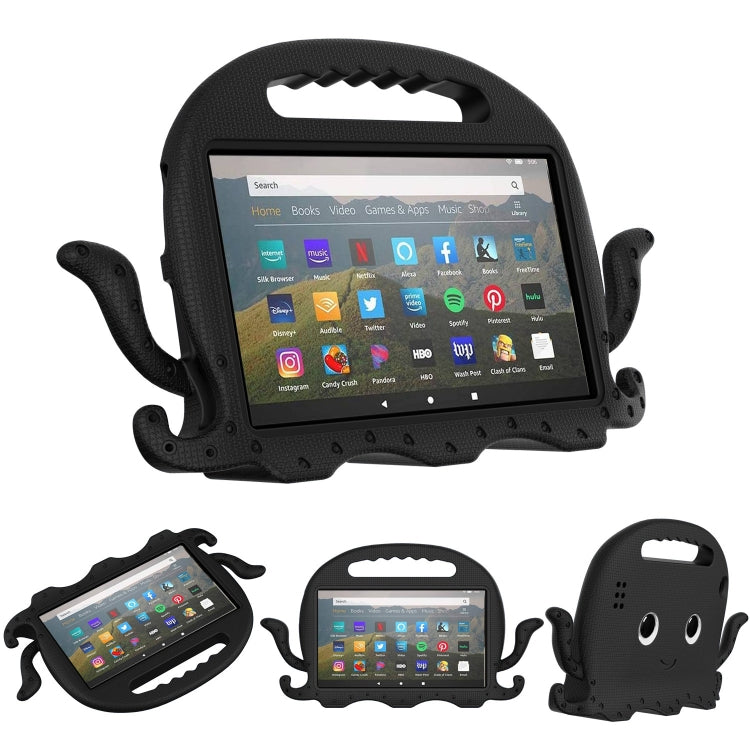 For Amazon Kindle Fire HD 7 2019 / 2017 / 2015 Octopus EVA Shockproof Tablet Case with Screen Film & Shoulder Strap(Black) - Amazon by PMC TechLife | Online Shopping South Africa | PMC TechLife | Buy Now Pay Later Mobicred