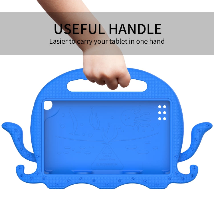 For Amazon Kindle Fire HD 7 2019 / 2017 / 2015 Octopus EVA Shockproof Tablet Case with Screen Film & Shoulder Strap(Blue) - Amazon by PMC TechLife | Online Shopping South Africa | PMC TechLife | Buy Now Pay Later Mobicred