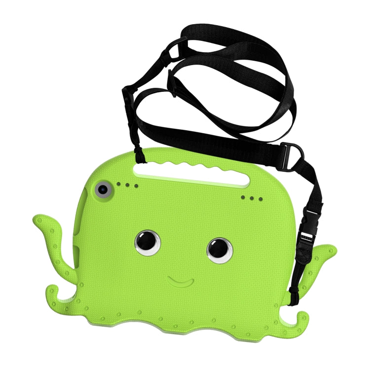 For Amazon Kindle Fire HD 8 / HD 8 Plus Octopus EVA Shockproof Tablet Case with Screen Film & Shoulder Strap(Grass Green) - Amazon by PMC TechLife | Online Shopping South Africa | PMC TechLife | Buy Now Pay Later Mobicred