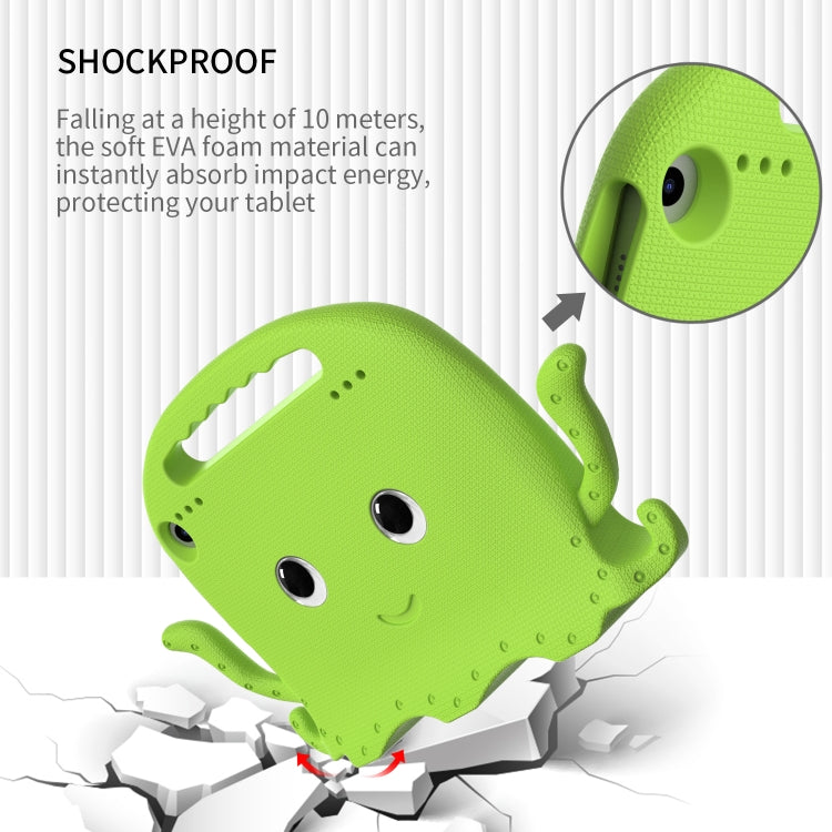 For Amazon Kindle Fire HD 8 / HD 8 Plus Octopus EVA Shockproof Tablet Case with Screen Film & Shoulder Strap(Grass Green) - Amazon by PMC TechLife | Online Shopping South Africa | PMC TechLife | Buy Now Pay Later Mobicred