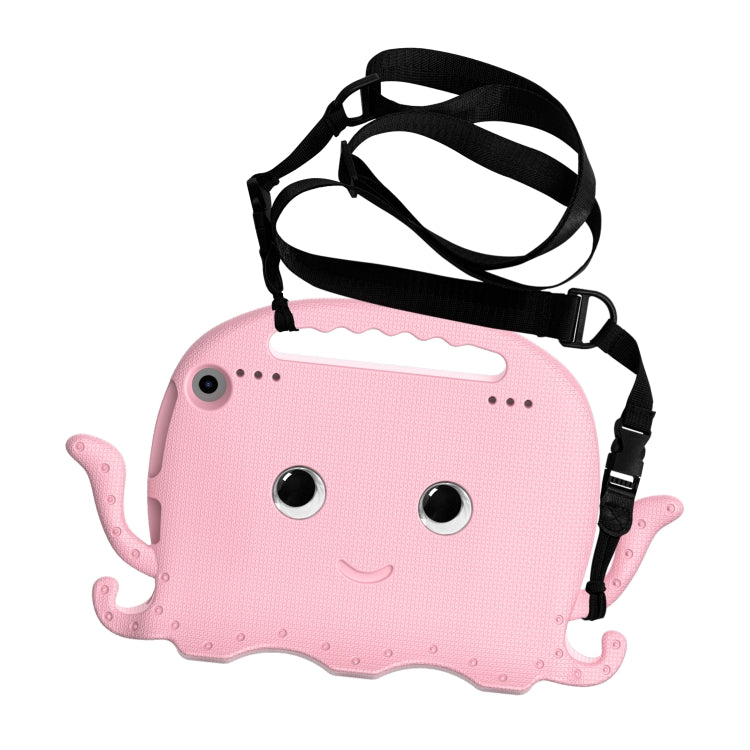 For Amazon Kindle Fire HD 8 / HD 8 Plus Octopus EVA Shockproof Tablet Case with Screen Film & Shoulder Strap(Pink) - Amazon by PMC TechLife | Online Shopping South Africa | PMC TechLife | Buy Now Pay Later Mobicred