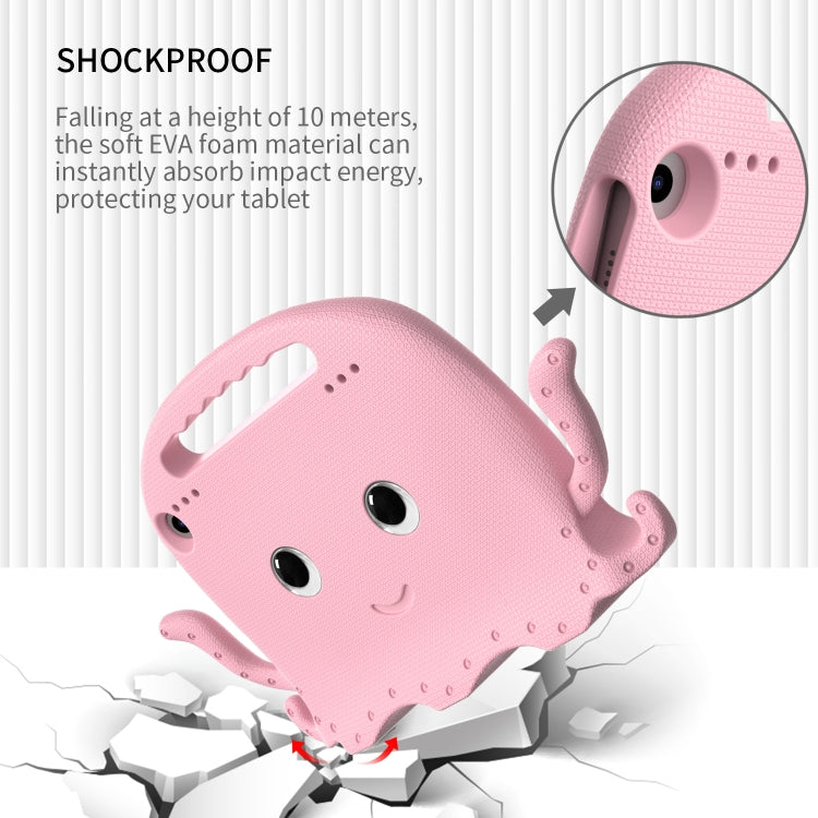 For Amazon Kindle Fire HD 8 / HD 8 Plus Octopus EVA Shockproof Tablet Case with Screen Film & Shoulder Strap(Pink) - Amazon by PMC TechLife | Online Shopping South Africa | PMC TechLife | Buy Now Pay Later Mobicred