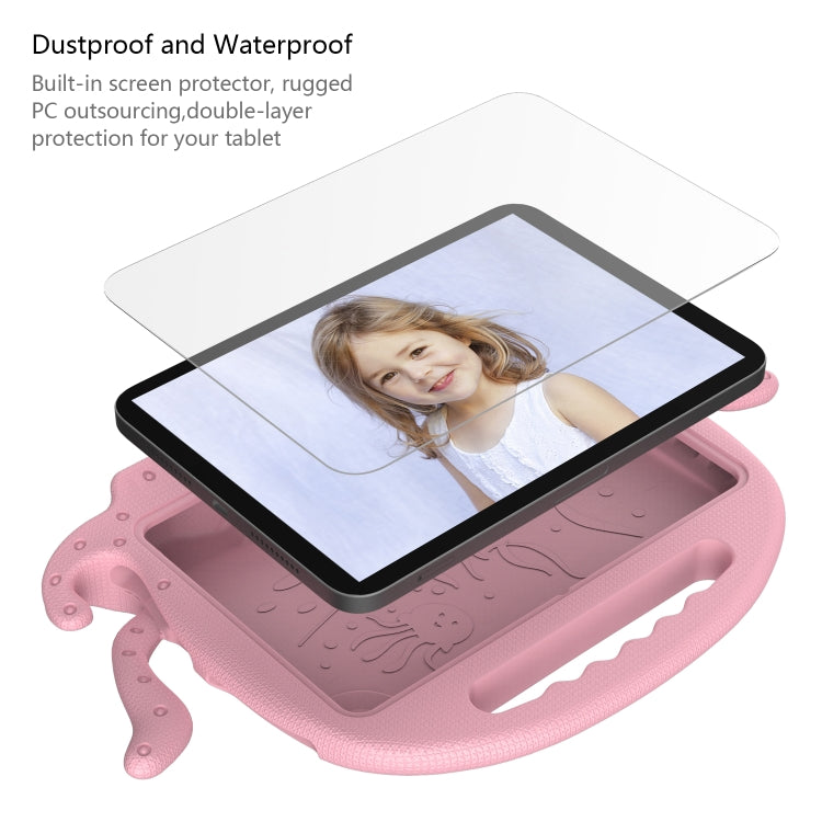 For Amazon Kindle Fire HD 8 / HD 8 Plus Octopus EVA Shockproof Tablet Case with Screen Film & Shoulder Strap(Pink) - Amazon by PMC TechLife | Online Shopping South Africa | PMC TechLife | Buy Now Pay Later Mobicred