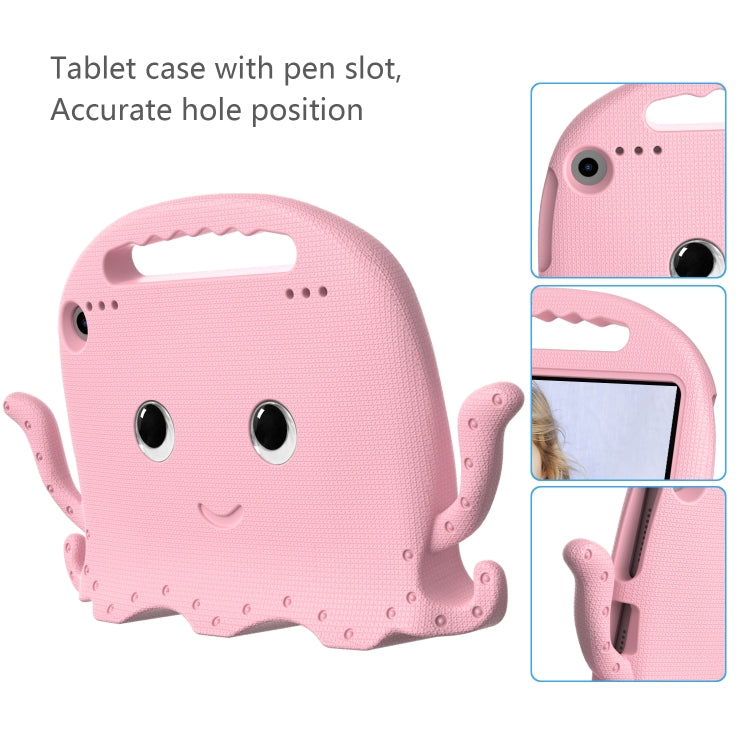 For Amazon Kindle Fire HD 8 / HD 8 Plus Octopus EVA Shockproof Tablet Case with Screen Film & Shoulder Strap(Pink) - Amazon by PMC TechLife | Online Shopping South Africa | PMC TechLife | Buy Now Pay Later Mobicred