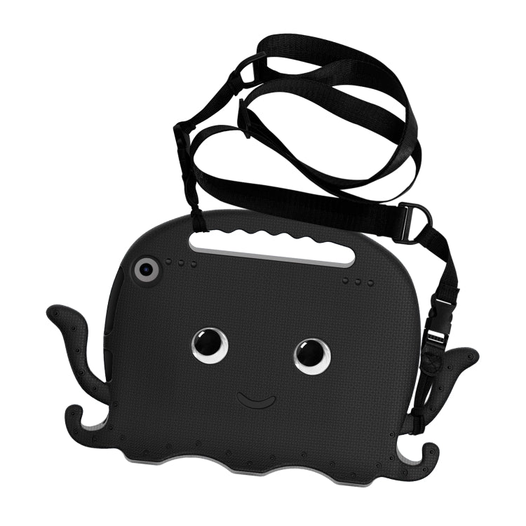 For Amazon Kindle Fire HD 8 / HD 8 Plus Octopus EVA Shockproof Tablet Case with Screen Film & Shoulder Strap(Black) - Amazon by PMC TechLife | Online Shopping South Africa | PMC TechLife | Buy Now Pay Later Mobicred