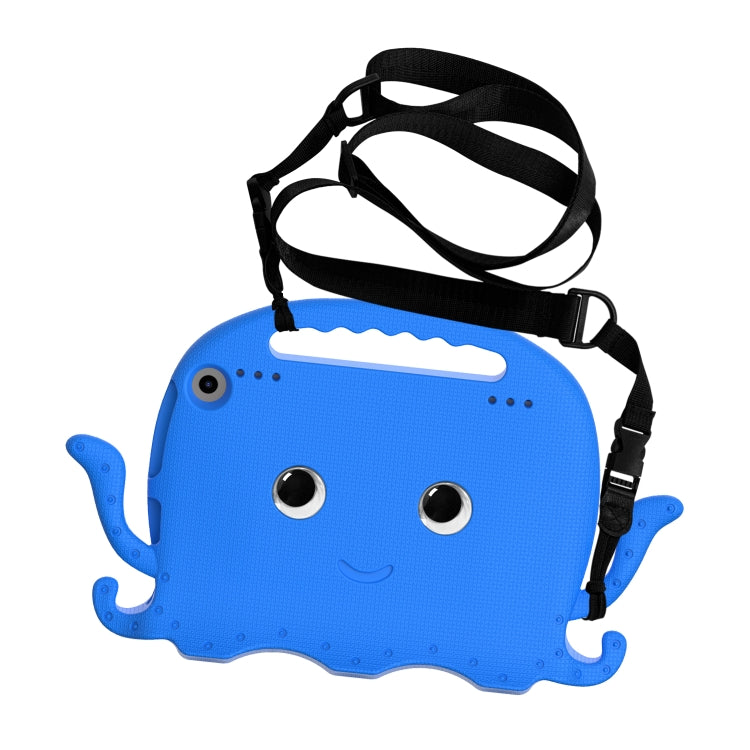 For Amazon Kindle Fire HD 8 / HD 8 Plus Octopus EVA Shockproof Tablet Case with Screen Film & Shoulder Strap(Blue) - Amazon by PMC TechLife | Online Shopping South Africa | PMC TechLife | Buy Now Pay Later Mobicred