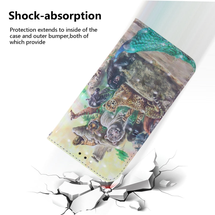 For Galaxy Note 10 Lite / A81 3D Painting Horizontal Flip Leather Case with Holder & Card Slot & Wallet & Lanyard(Zoo) - Galaxy Phone Cases by PMC TechLife | Online Shopping South Africa | PMC TechLife