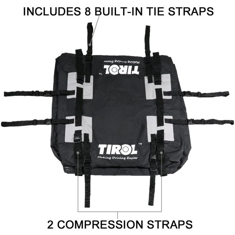 TIROL T24528 15 Cubic Foot Car Universal Rainproof Roof Luggage Outdoor Camper Roof Bag - Roof Racks by PMC TechLife | Online Shopping South Africa | PMC TechLife | Buy Now Pay Later Mobicred