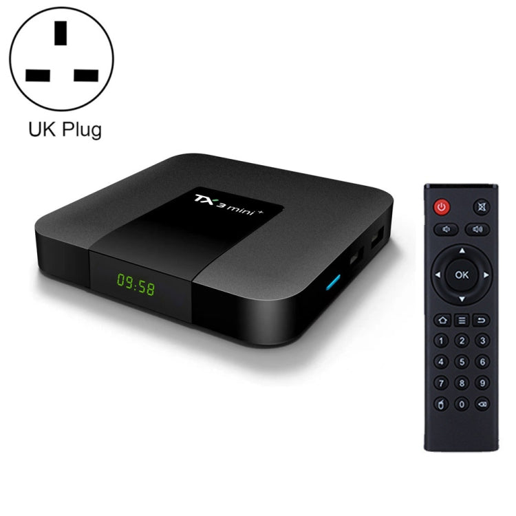 TX3 mini+  Android 11.0 Smart TV Box, Amlogic S905W2 Quad Core, Memory:4GB+32GB, 2.4GHz / 5GHz WiFi(UK Plug) - Amlogic S905 by PMC TechLife | Online Shopping South Africa | PMC TechLife | Buy Now Pay Later Mobicred