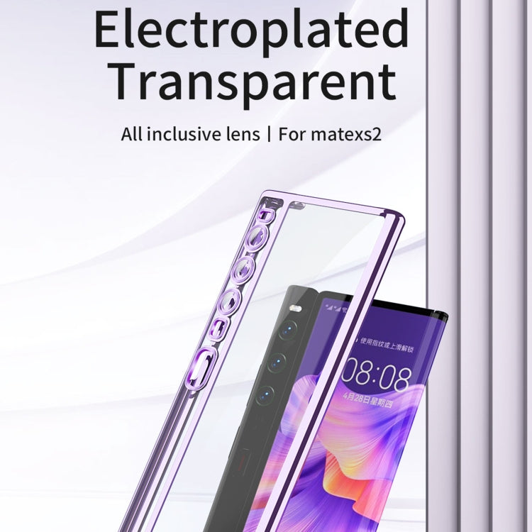 For Huawei Mate Xs 2 TPU Electroplating Full Coverage Protective Phone Case(Silver) - Huawei Cases by PMC TechLife | Online Shopping South Africa | PMC TechLife | Buy Now Pay Later Mobicred